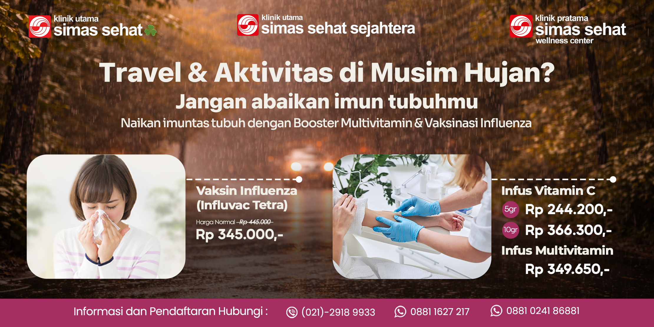 Promo Booster Multivitamin dan vaksin influenza